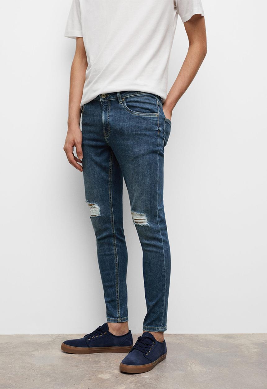 MANGO - Jeans spskintb - open blue