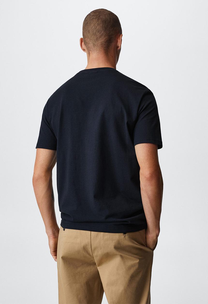 MANGO - T-shirt paradise-h - navy