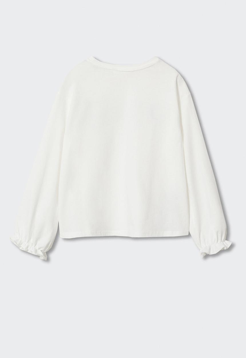 MANGO - T-shirt peace - white