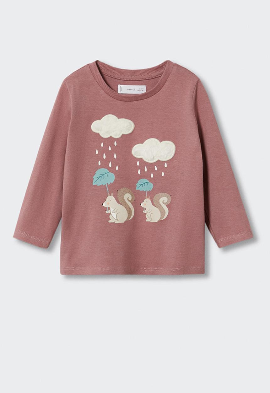 MANGO - T-shirt fur - pink