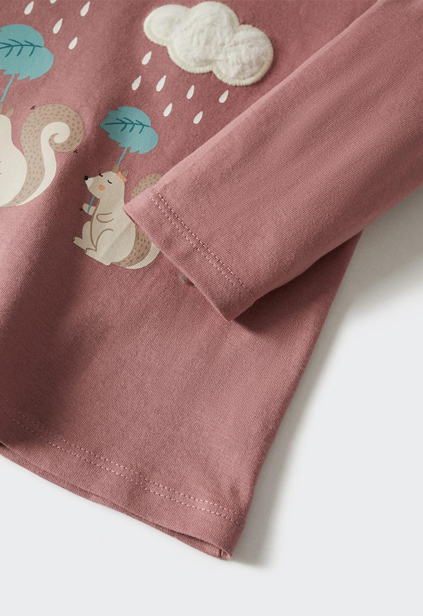 MANGO - T-shirt fur - pink
