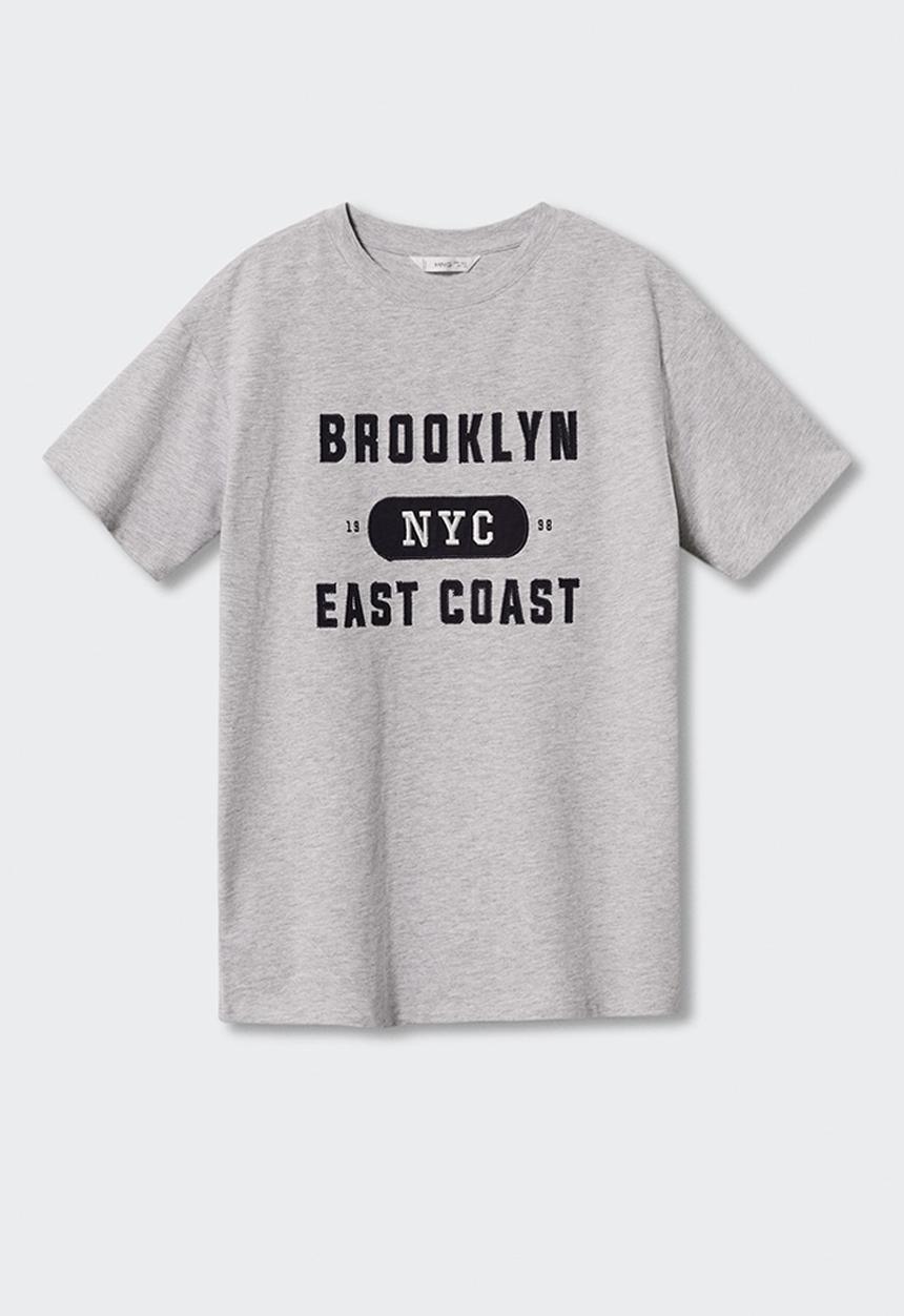 MANGO - T-shirt brooklyn - grey