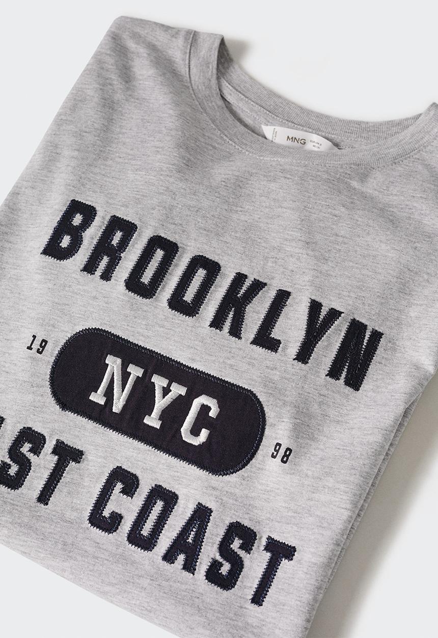 MANGO - T-shirt brooklyn - grey