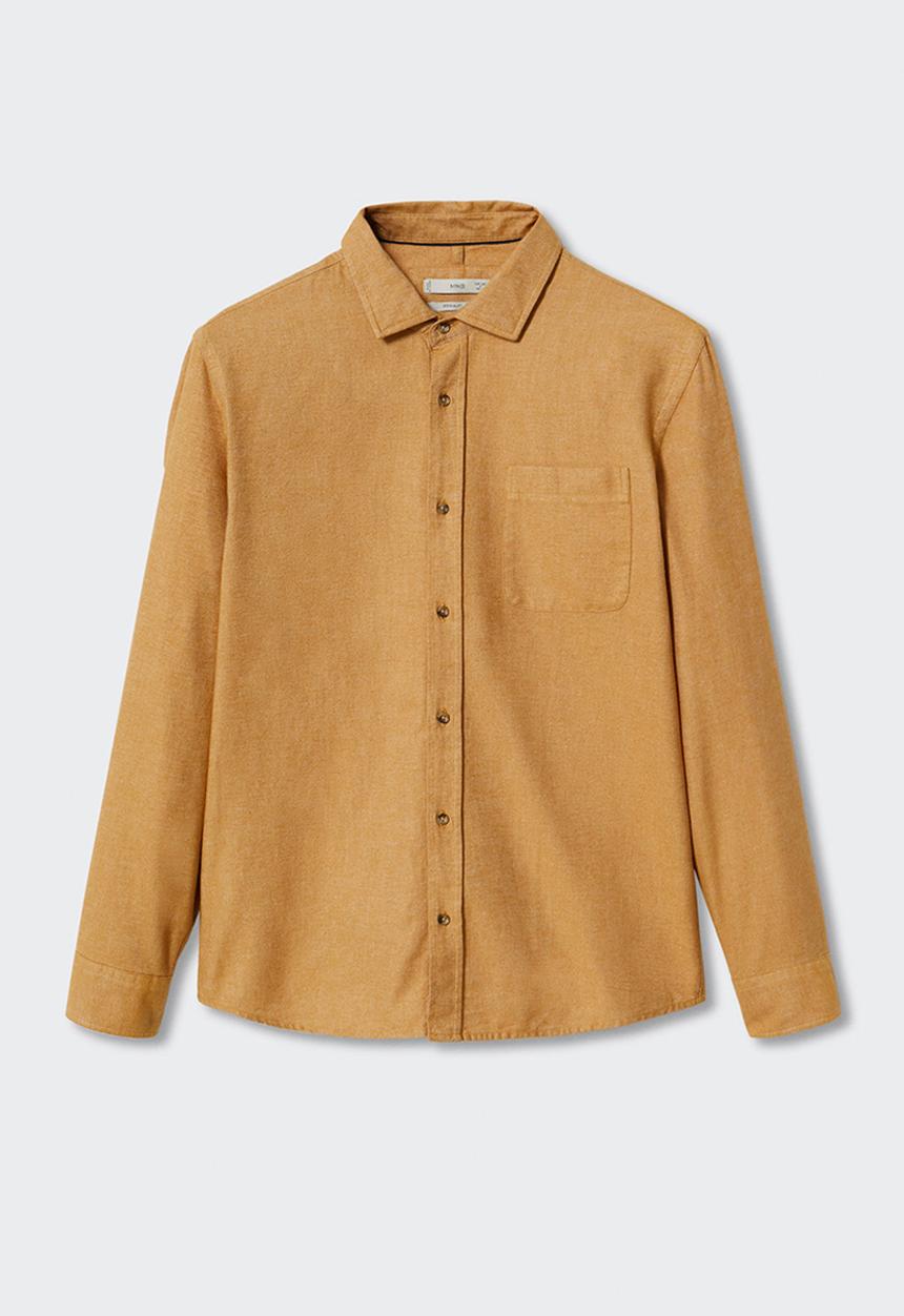 MANGO - Shirt twill - ochre