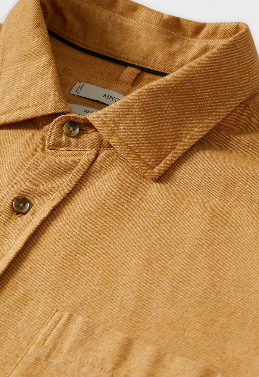 MANGO - Shirt twill - ochre