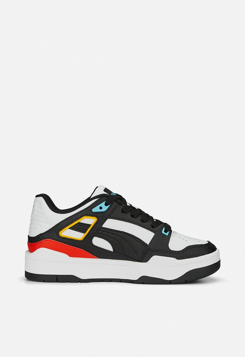 PUMA - Slipstream block party jr - puma white-puma black-warm earth