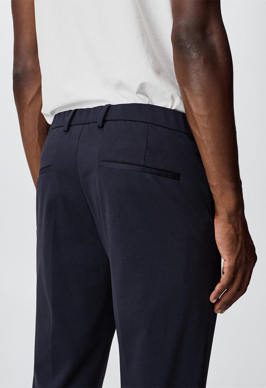 MANGO - Trousers fabre - dark navy