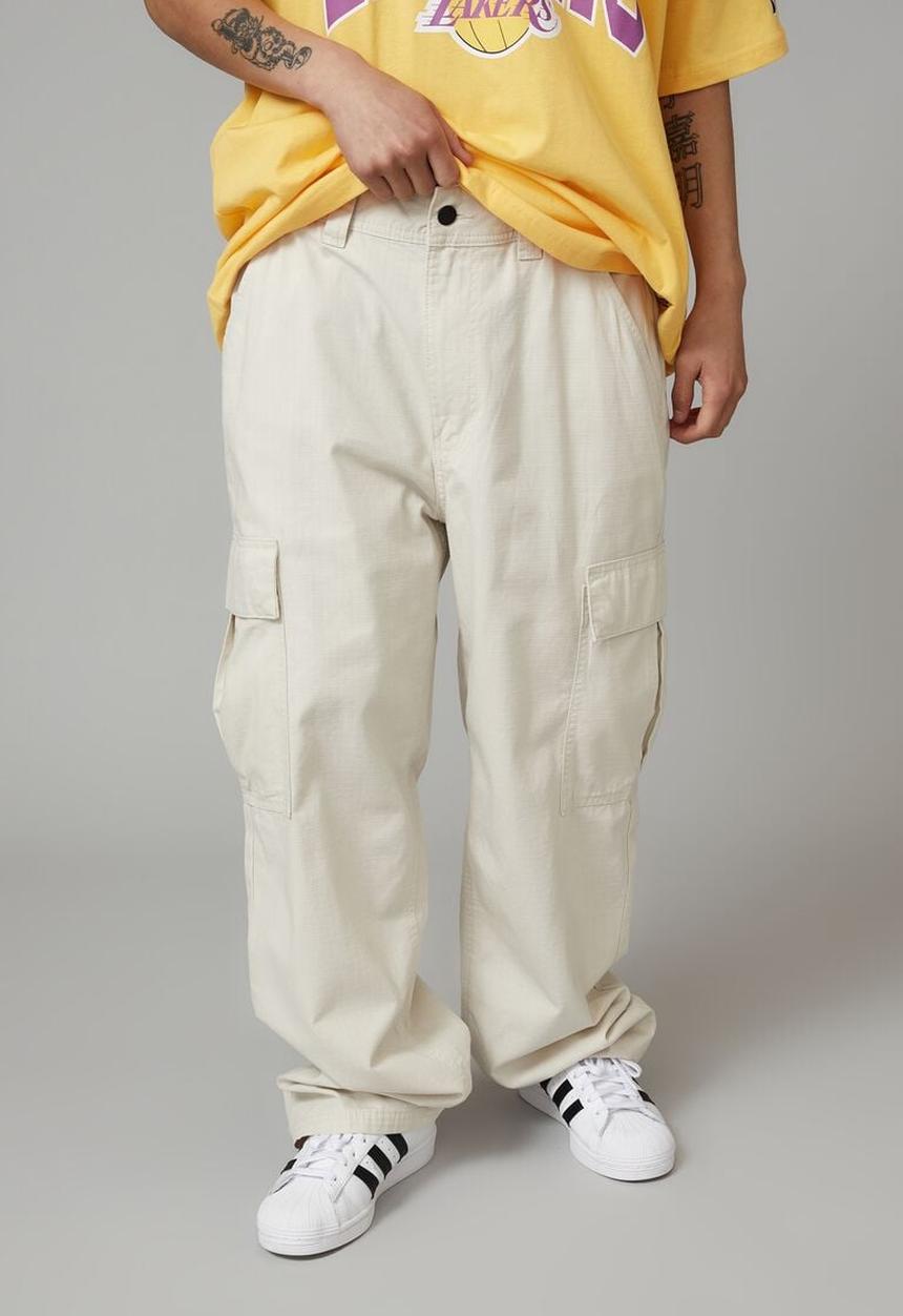 Factorie - BAGGY RIP STOP CARGO PANT - IVORY