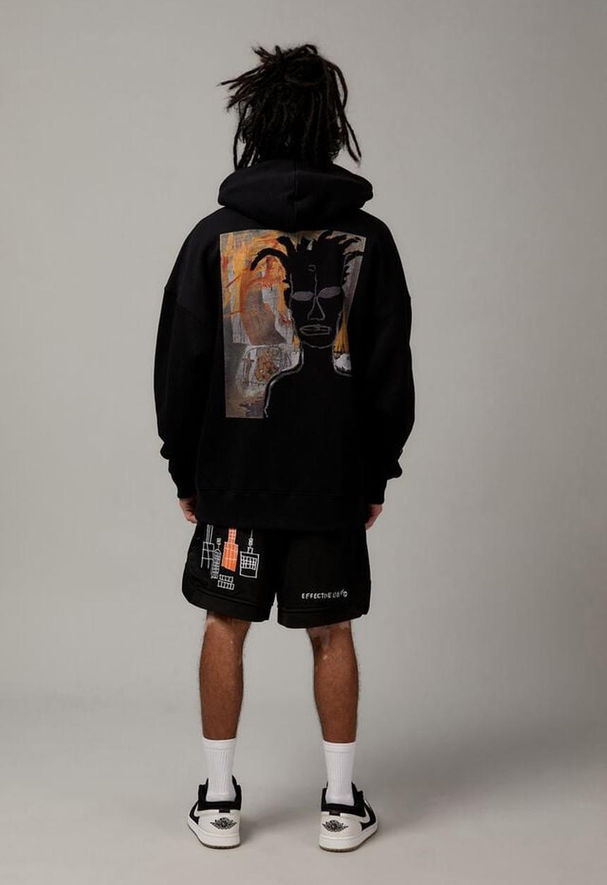 Factorie - BAGGY BASQUIAT GRAPHIC HOODIE - LCN BSQ BLACK/BASQUIAT VERSVS
