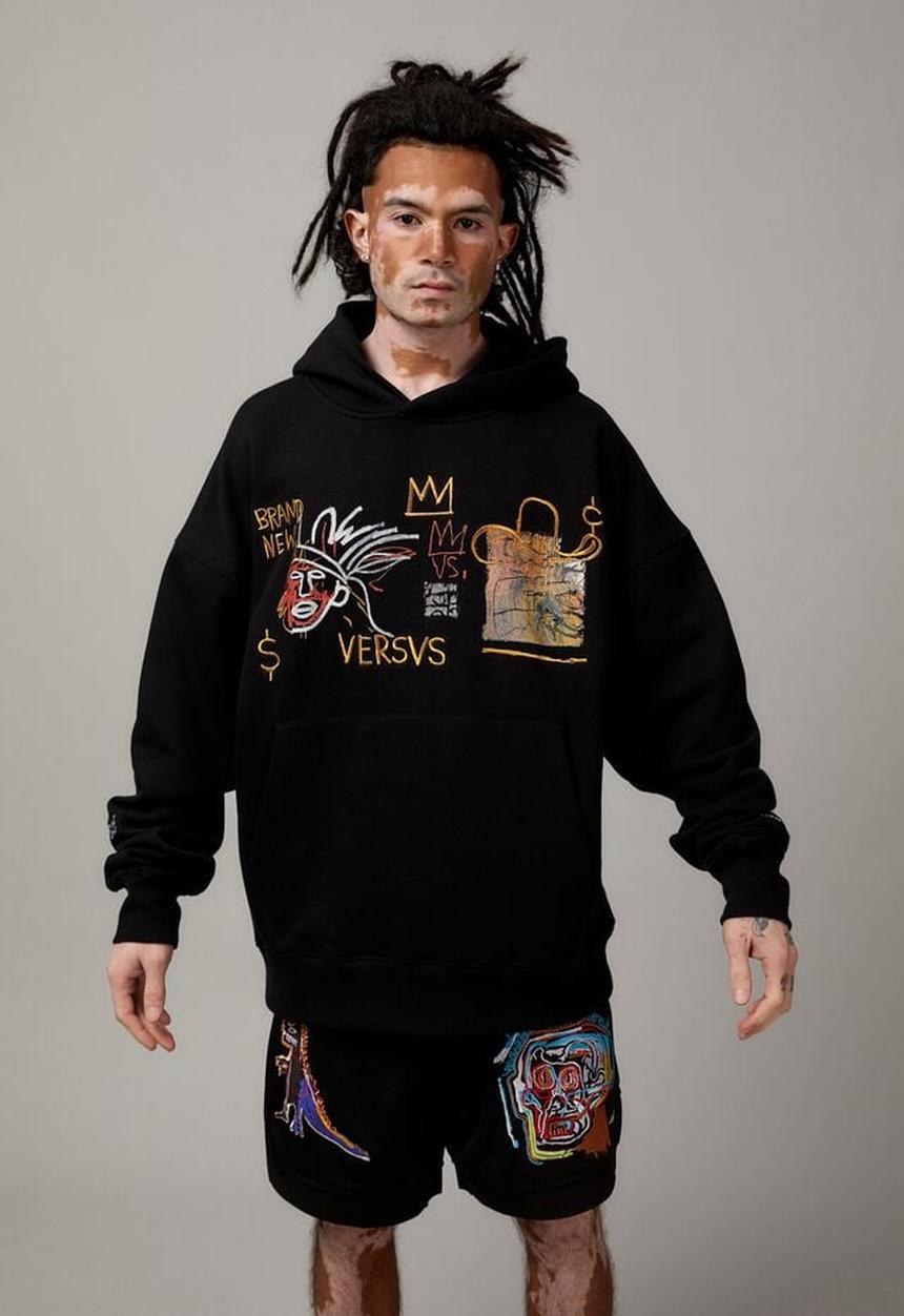 Factorie - BAGGY BASQUIAT GRAPHIC HOODIE - LCN BSQ BLACK/BASQUIAT VERSVS