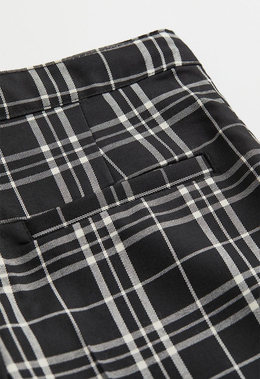 H&M - Tailored trousers - black/checked