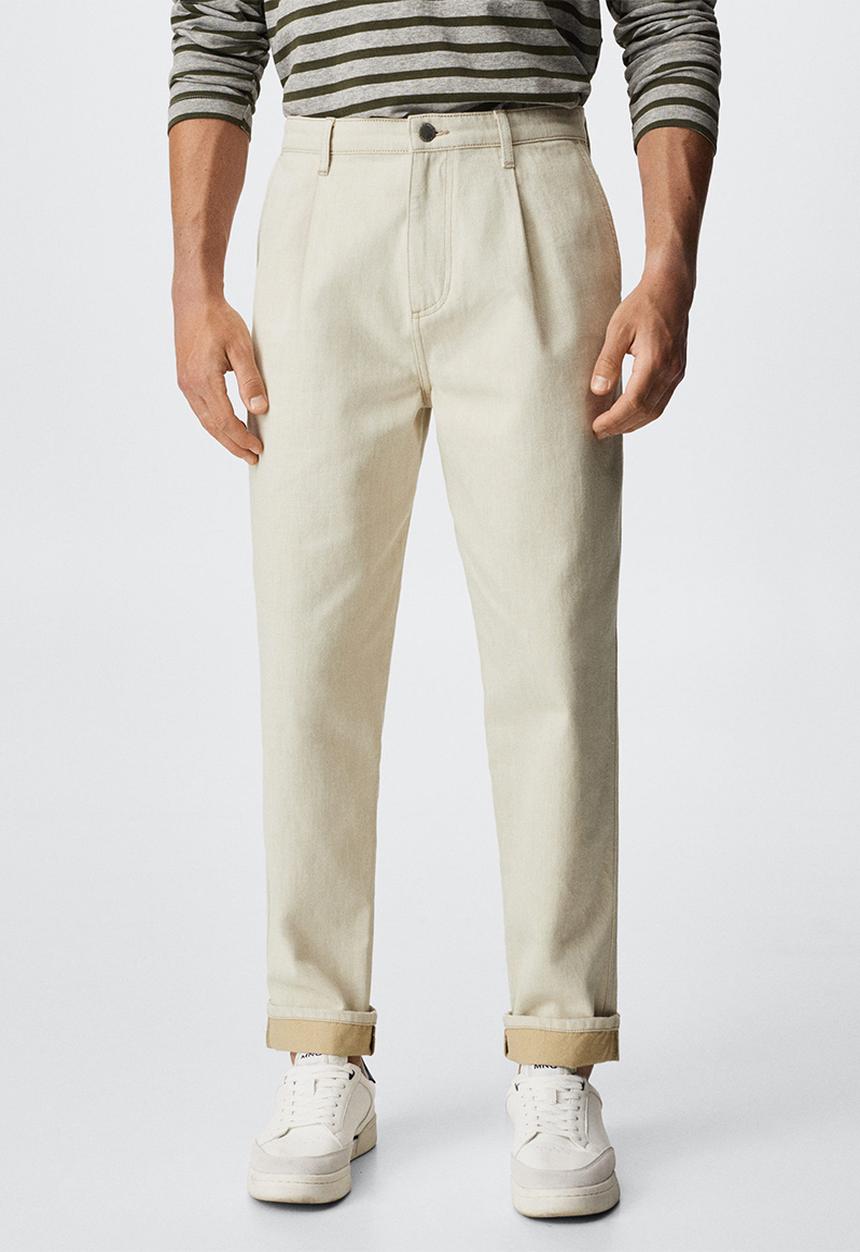 MANGO - Jeans relaxed  jules - beige