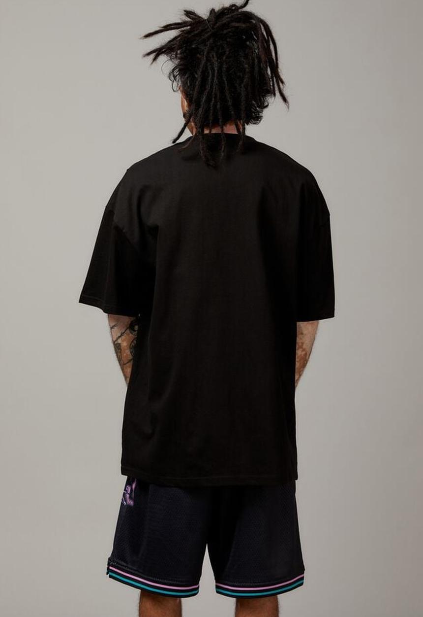 Factorie - OVERSIZED GRAPHIC T SHIRT - BLACK/UNIFIED TECH