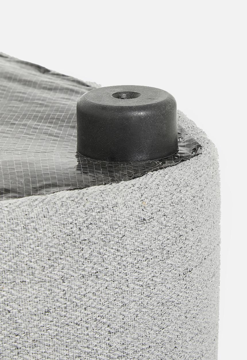 Sixth Floor - Alder small ottoman - light grey