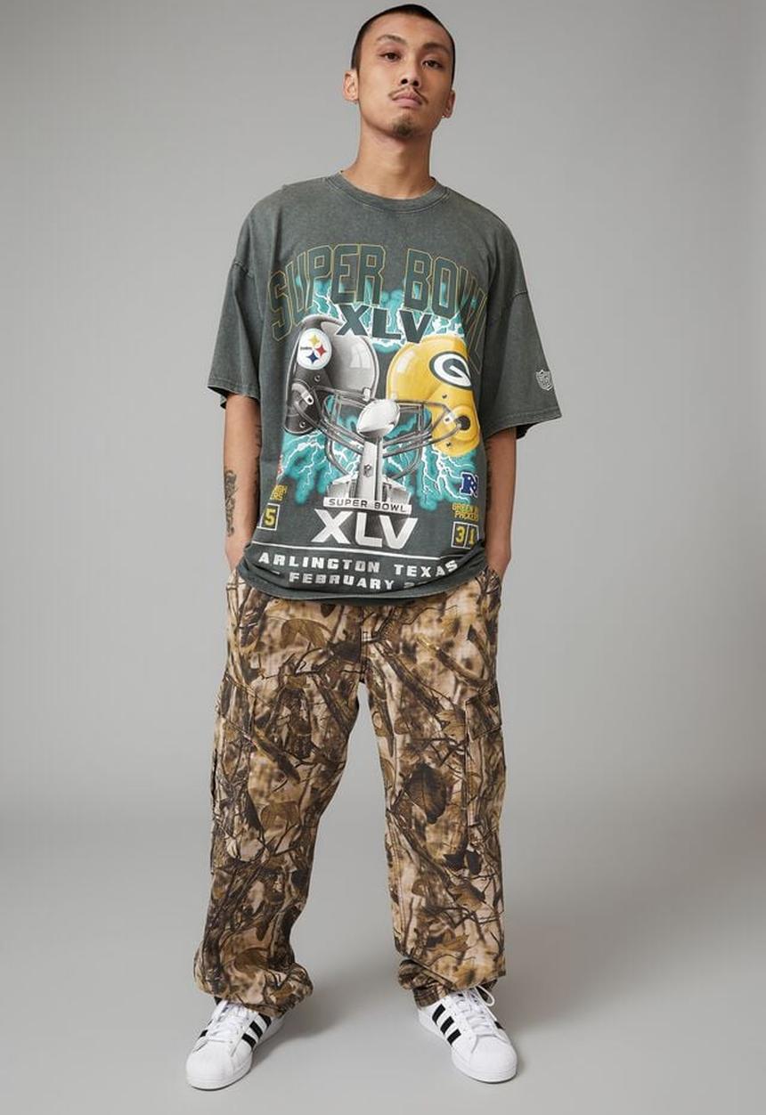 Factorie - OVERSIZED NFL SUPERBOWL T SHIRT - LCN NFL FOREST PINE/SUPERBOWL XLV