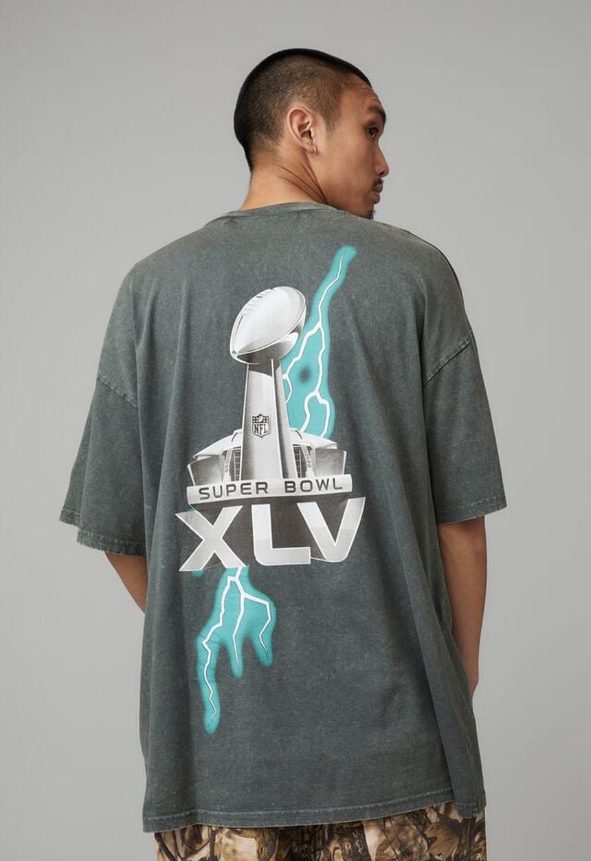 Factorie - OVERSIZED NFL SUPERBOWL T SHIRT - LCN NFL FOREST PINE/SUPERBOWL XLV