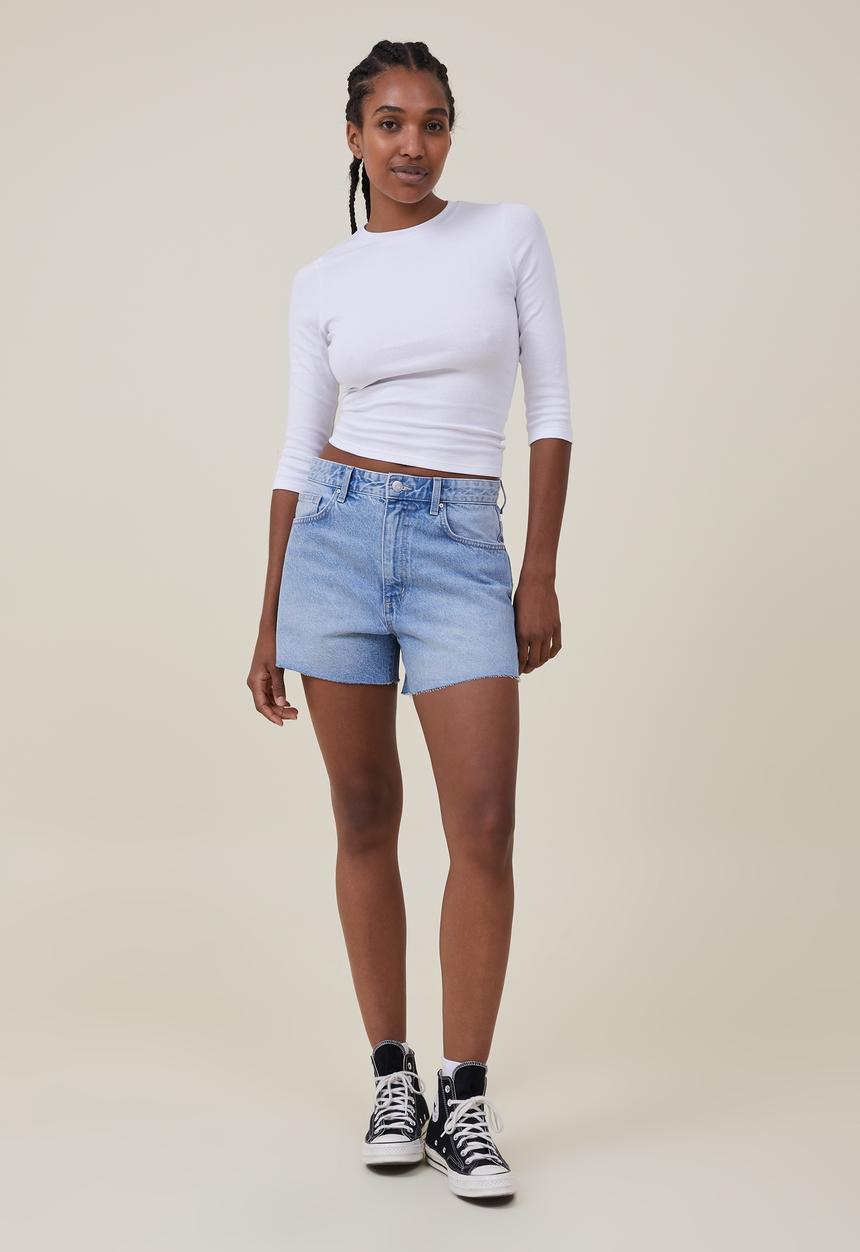 Cotton On - Jamie 3/4 sleeve top - white