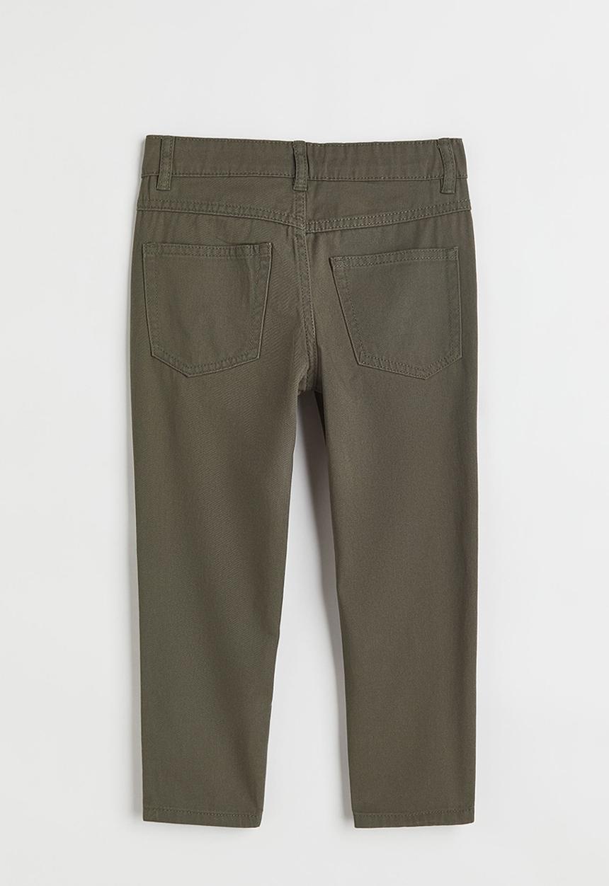 H&M - Relaxed fit twill trousers - dark khaki green