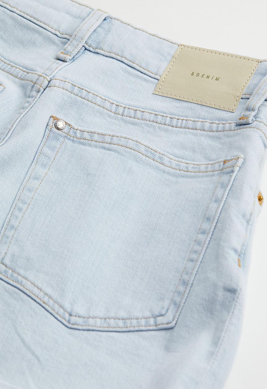 H&M - Mom ultra high denim shorts - light denim blue