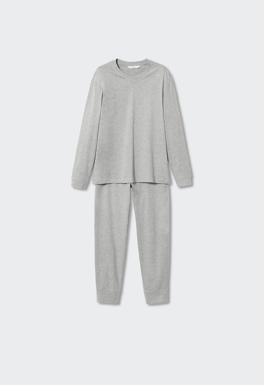 MANGO - Pyjama pack night-set - medium heather grey