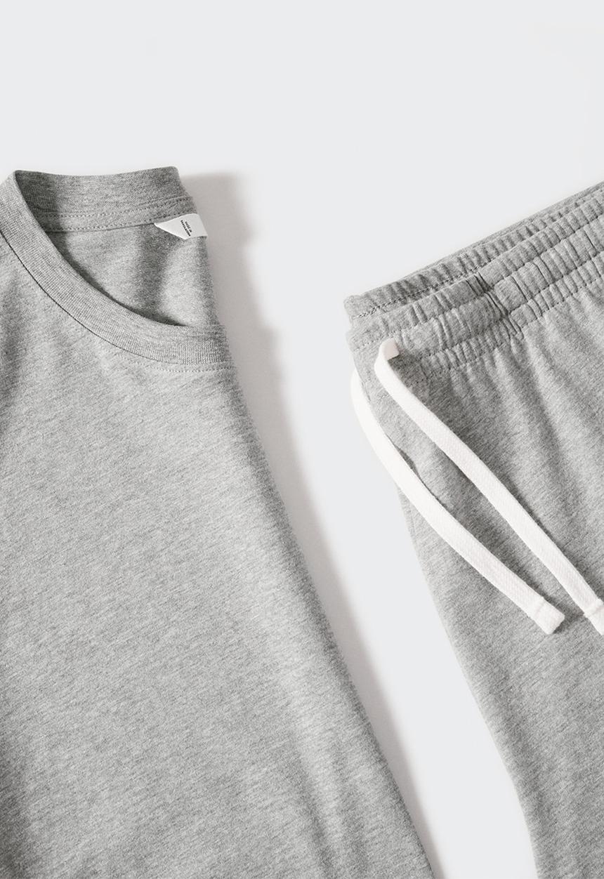 MANGO - Pyjama pack night-set - medium heather grey