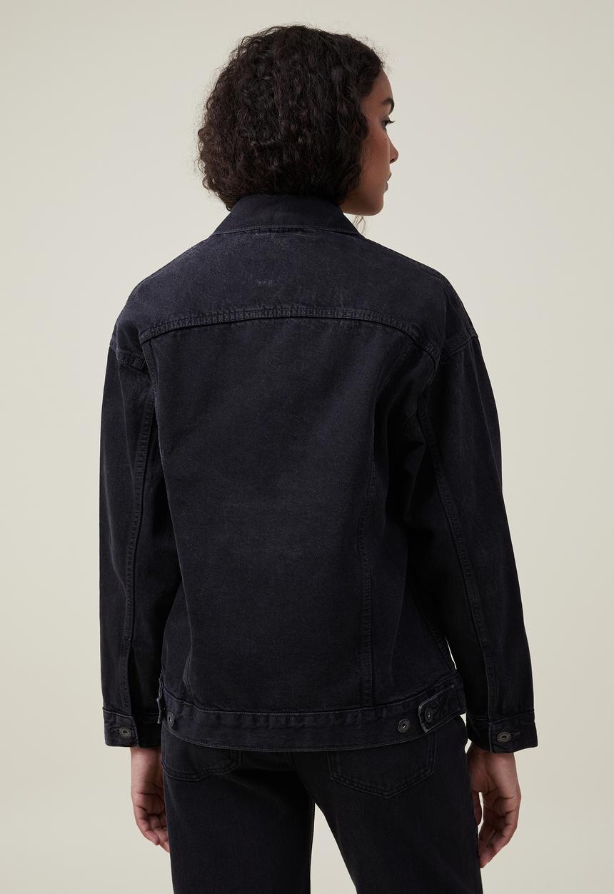 Cotton On - The oversized denim jacket - graphite black