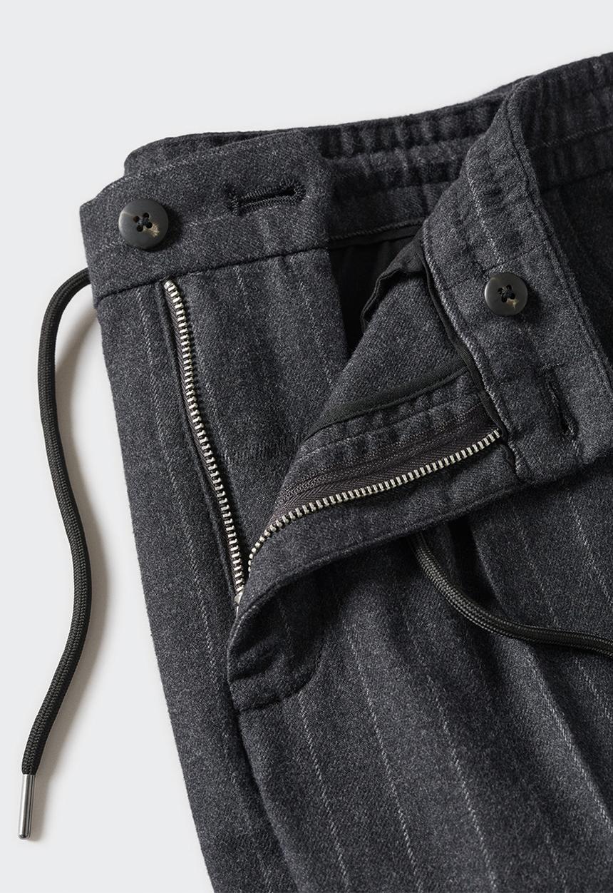 MANGO - Trousers isaac - dark heather grey
