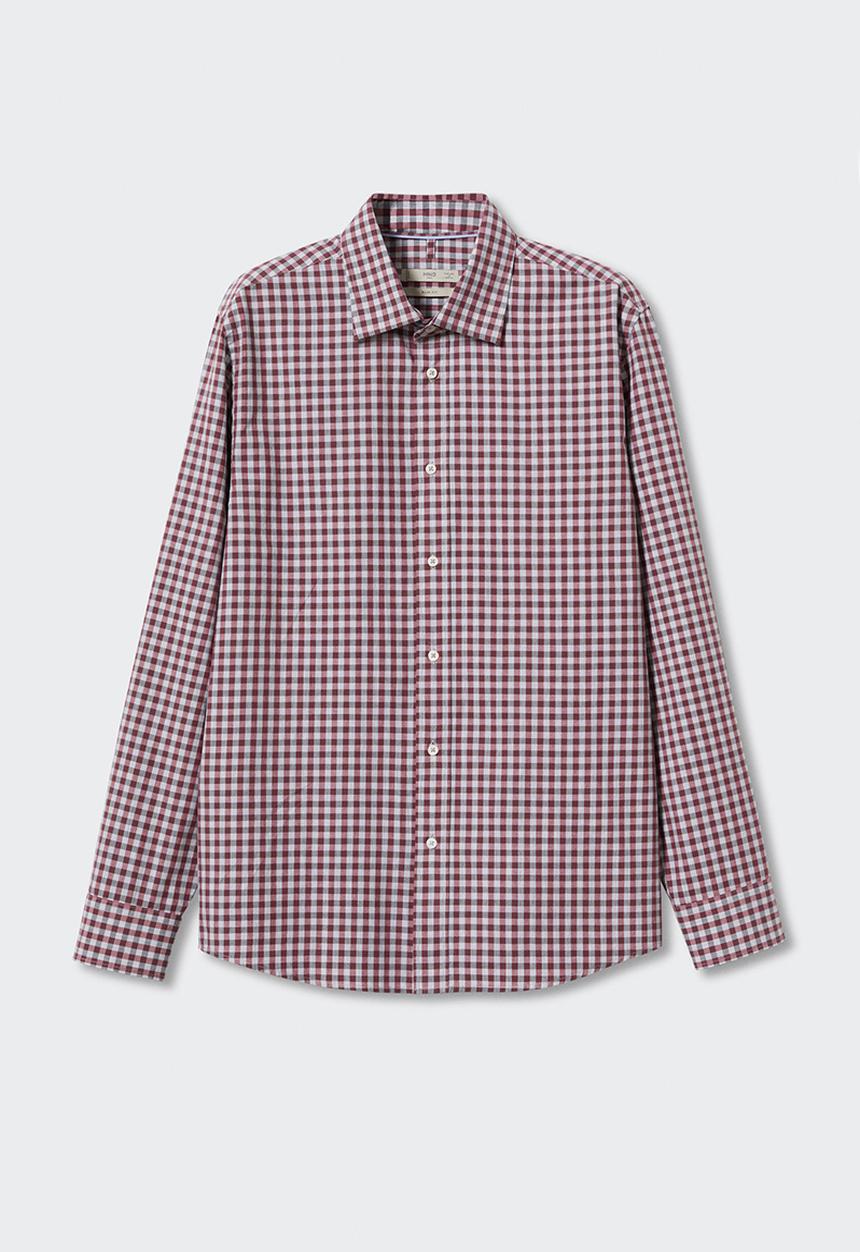 MANGO - Shirt vichy - burgundy