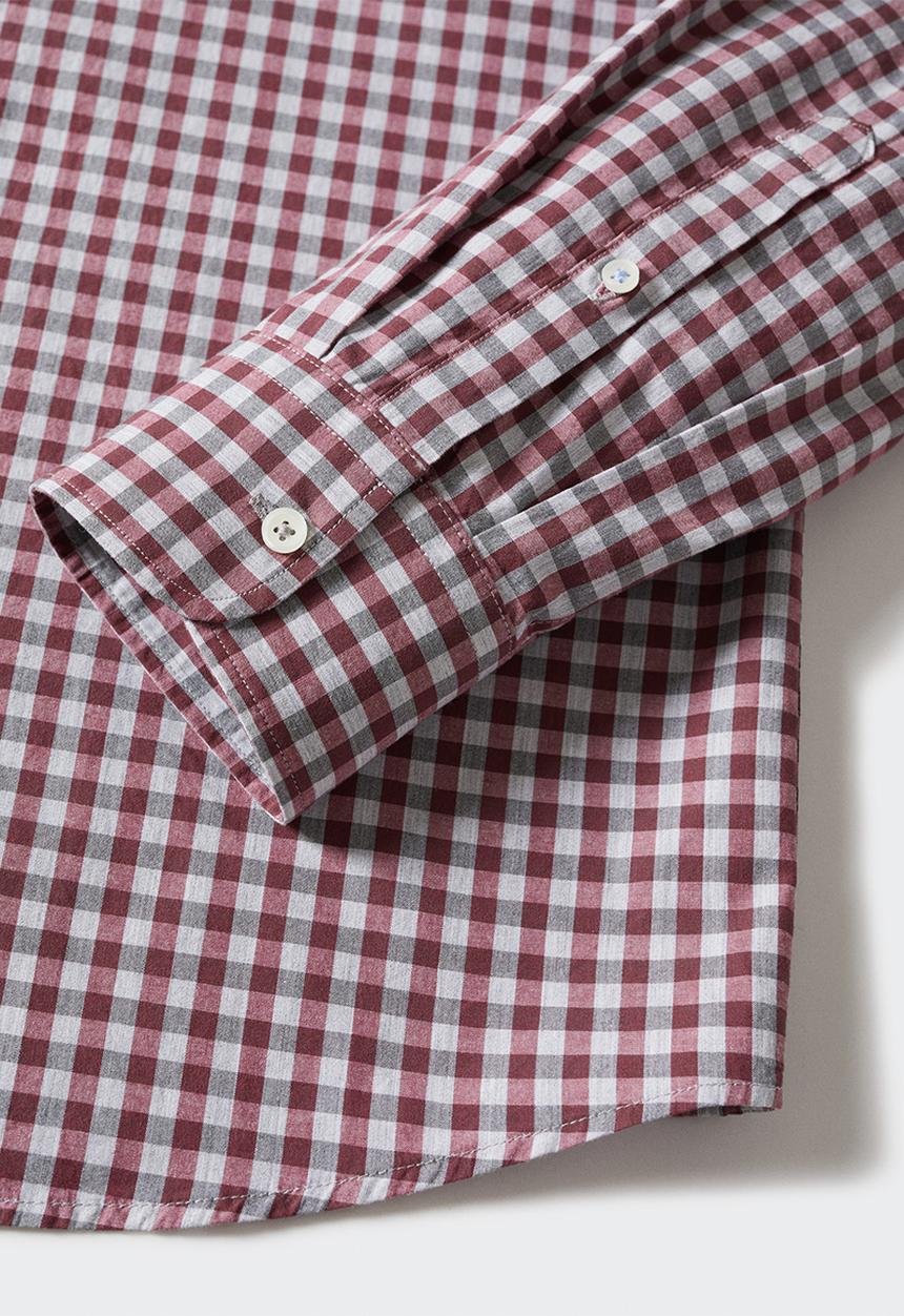 MANGO - Shirt vichy - burgundy