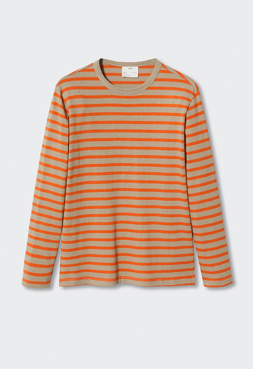MANGO - T-shirt marinier - orange