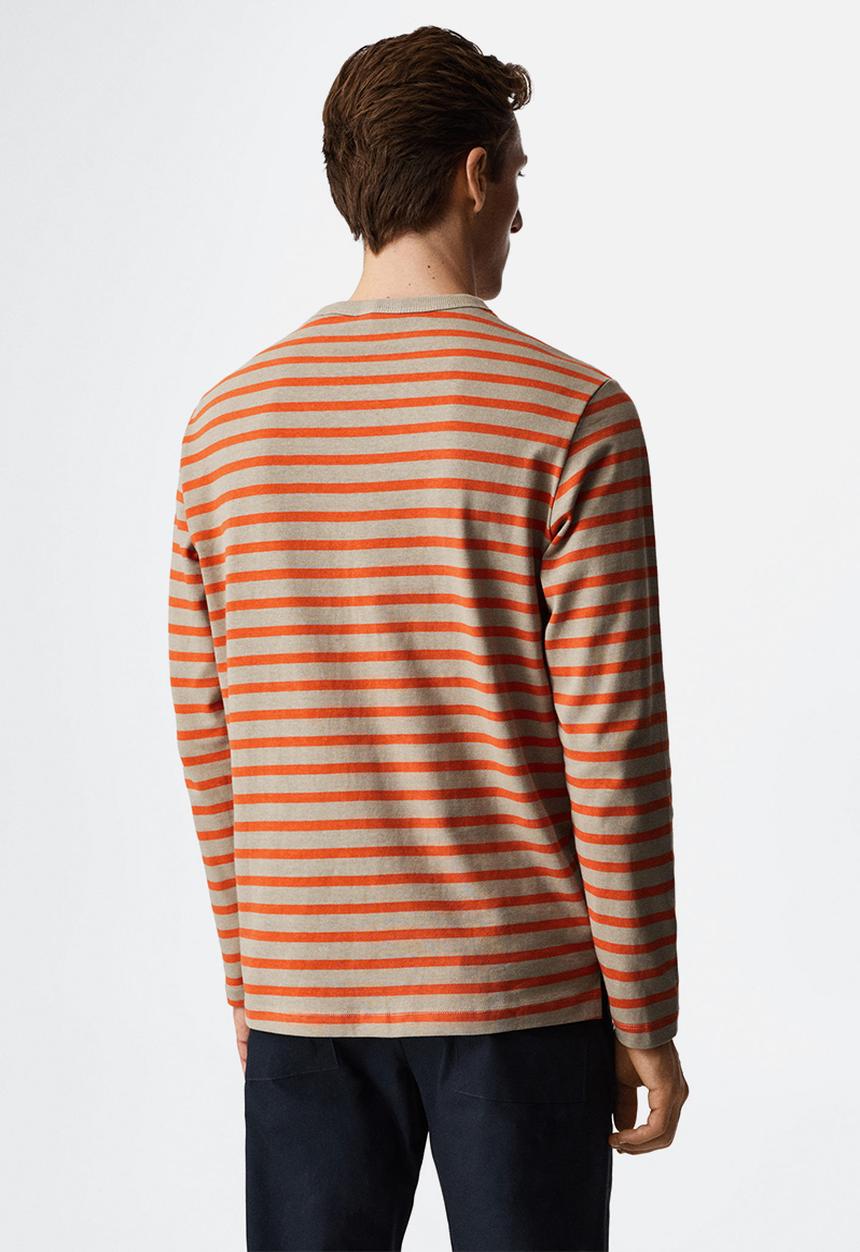 MANGO - T-shirt marinier - orange