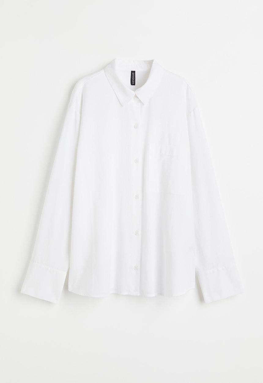 H&M - Linen-blend shirt - white