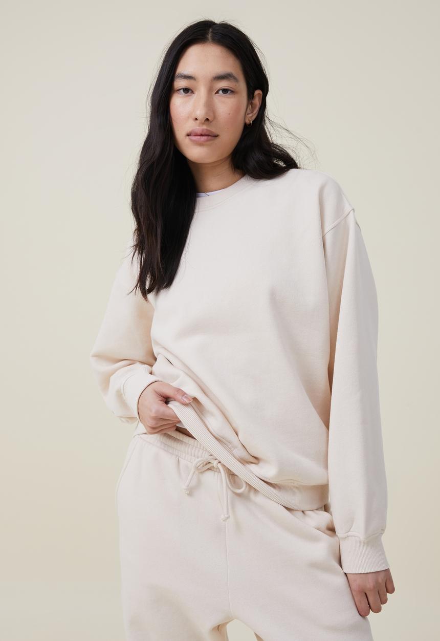 Cotton On - Classic crew sweatshirt - ecru