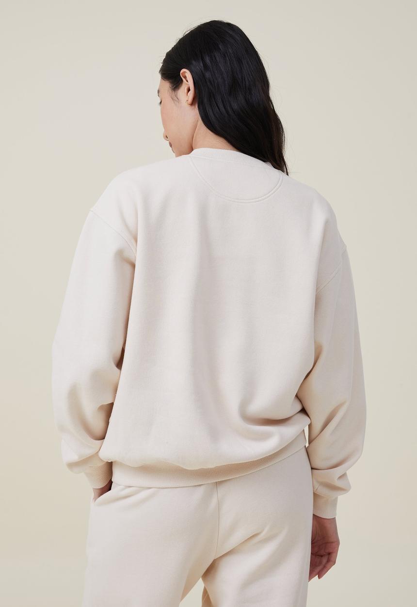 Cotton On - Classic crew sweatshirt - ecru