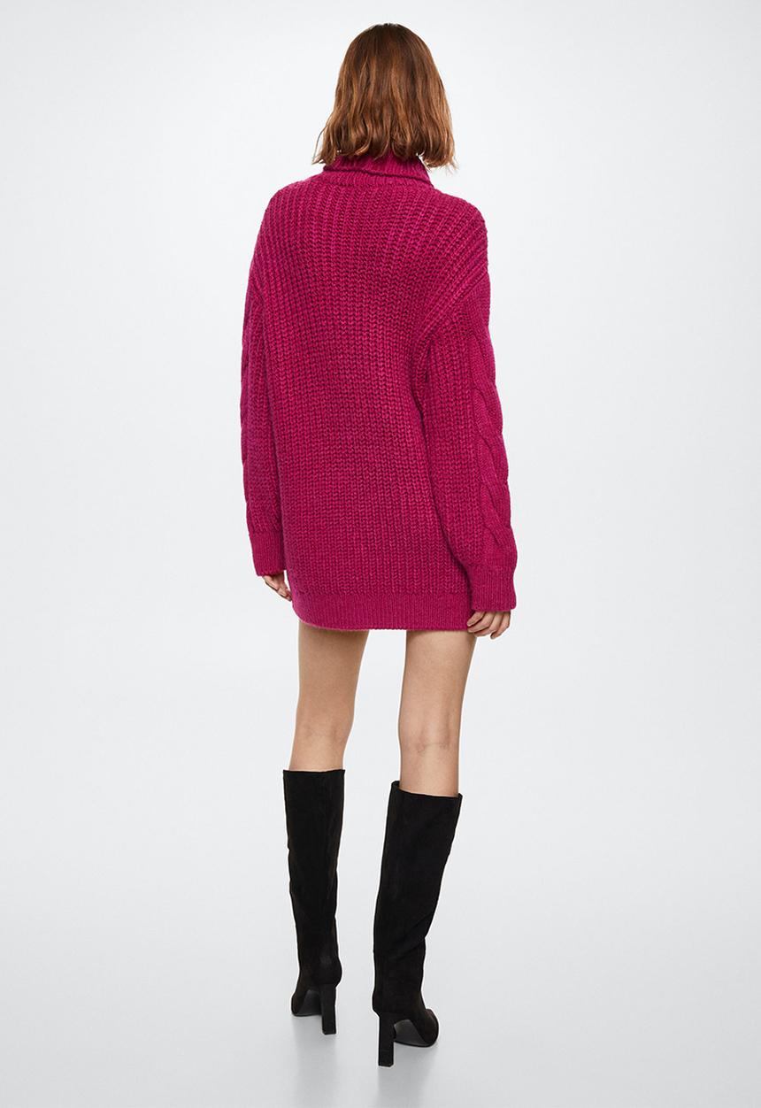 MANGO - Dress jenny - bright pink