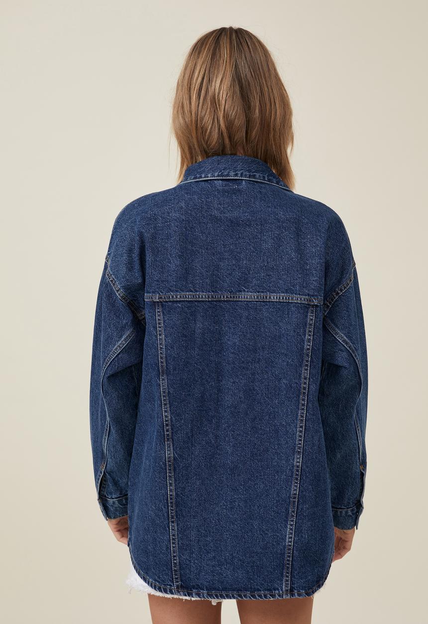 Cotton On - The denim shacket - nordic blue