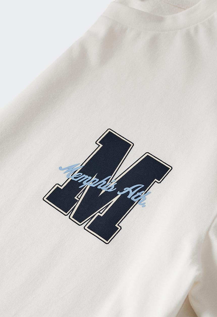 MANGO - T-shirt memphis - natural