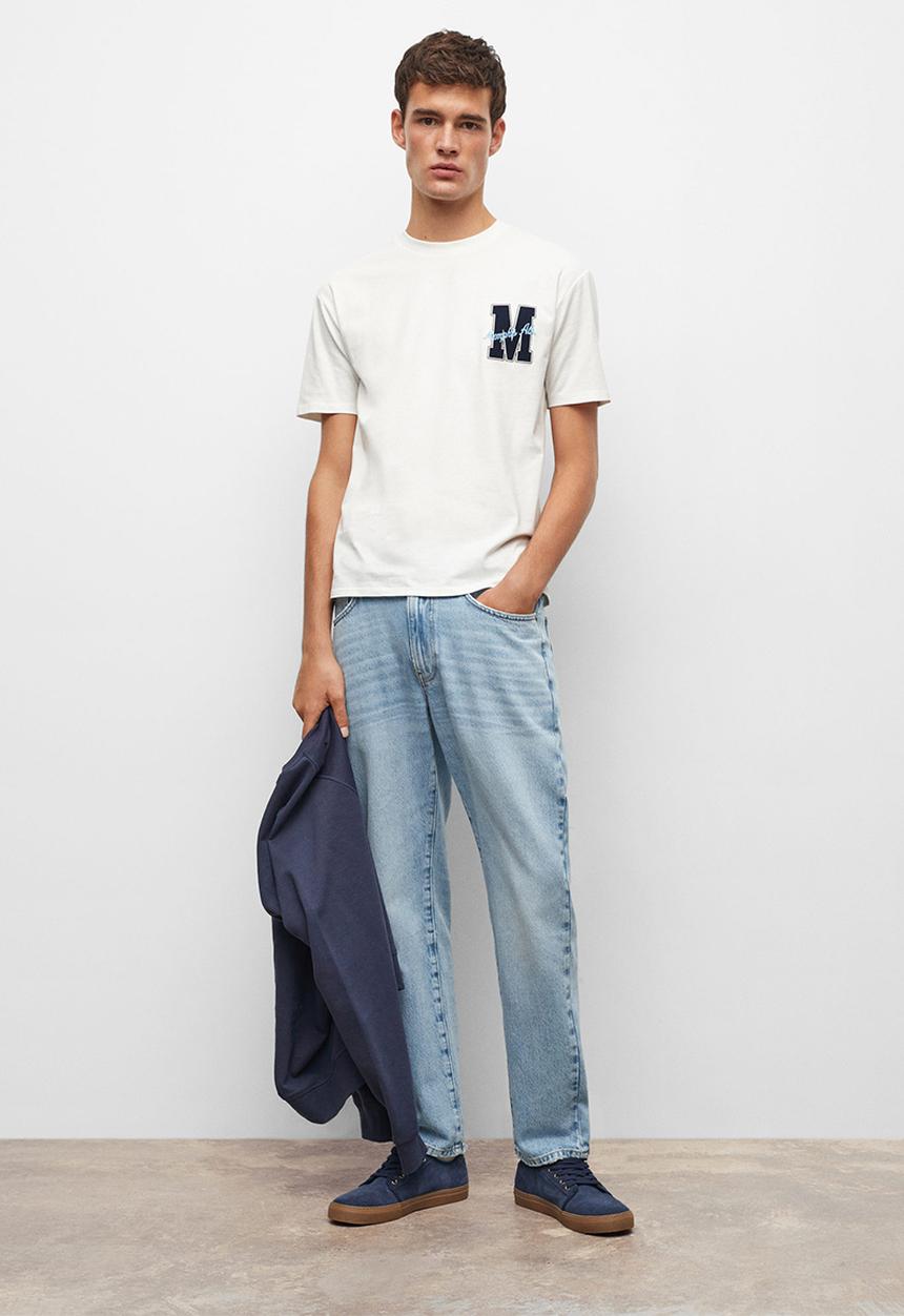 MANGO - T-shirt memphis - natural