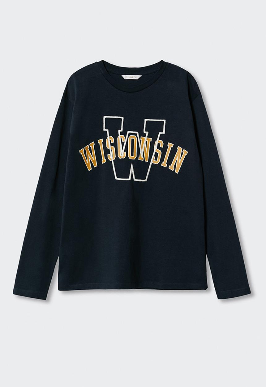 MANGO - T-shirt wiscon - navy