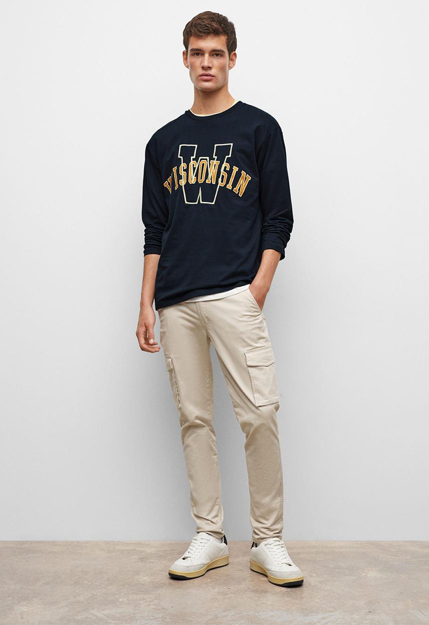 MANGO - T-shirt wiscon - navy