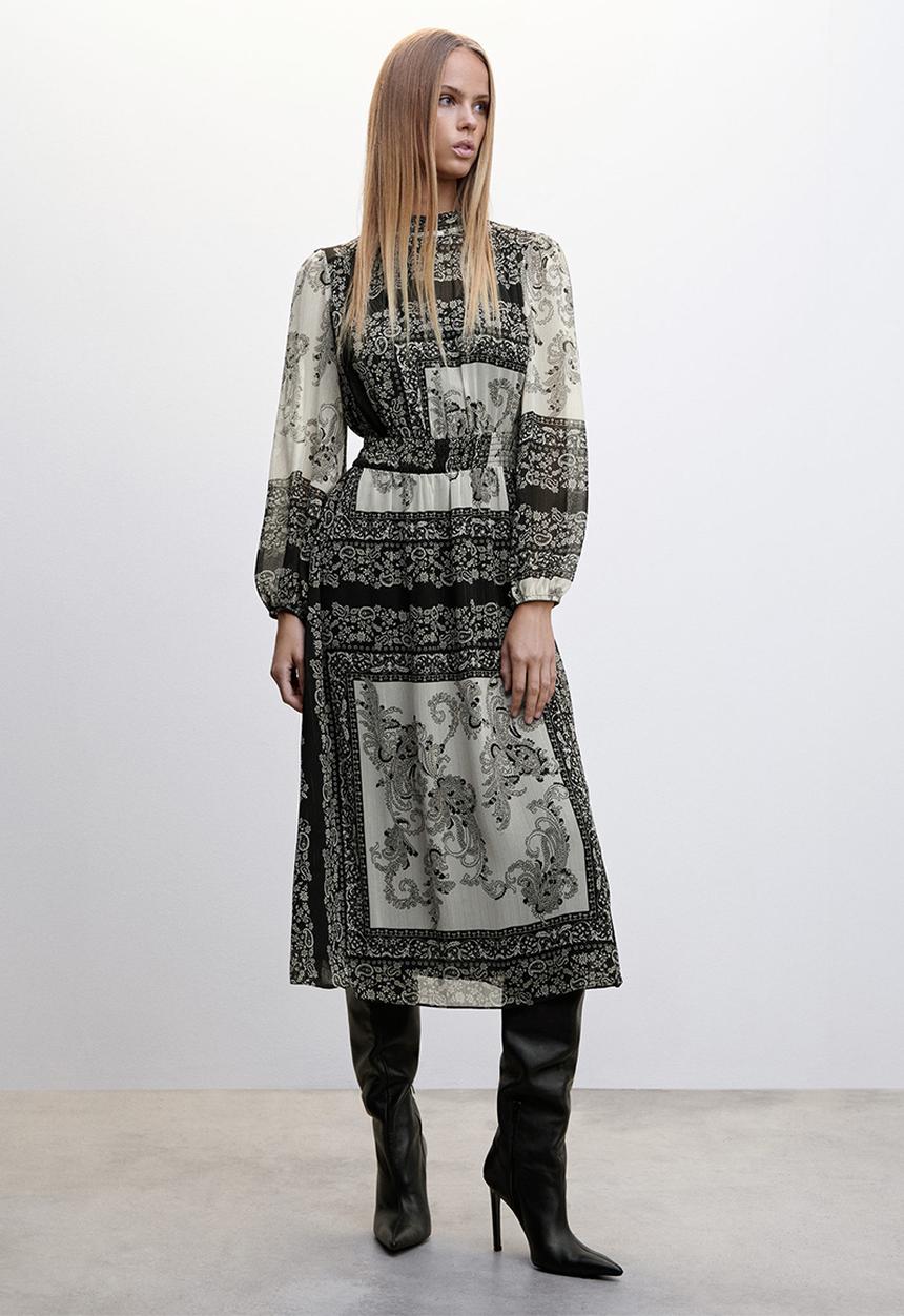 MANGO - Dress blondie - black