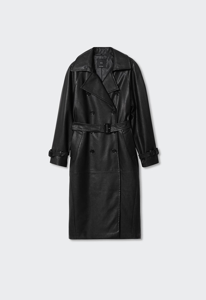 MANGO - Trench coat ghost - black