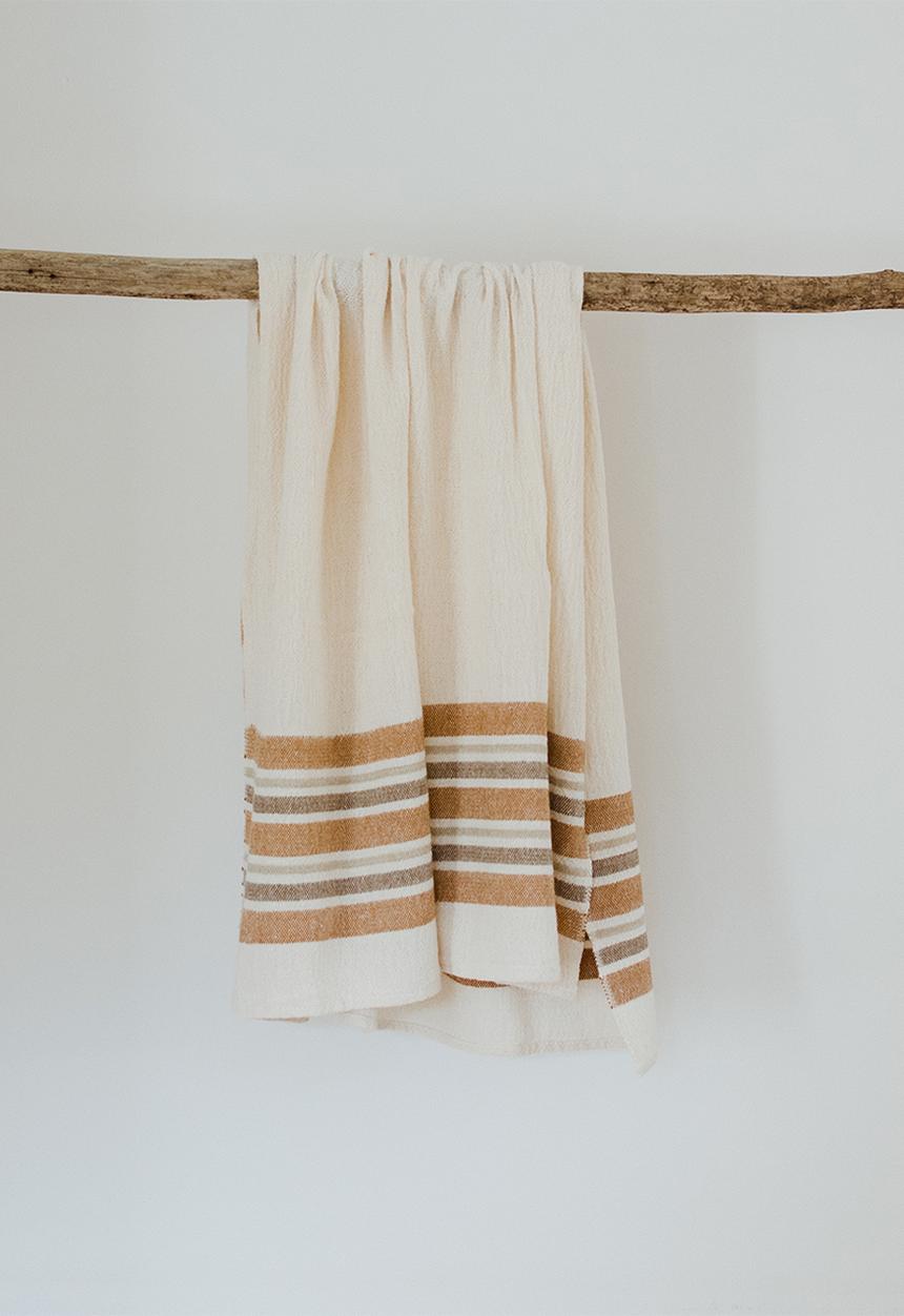 Ecru - Karoo baby blanket - olive