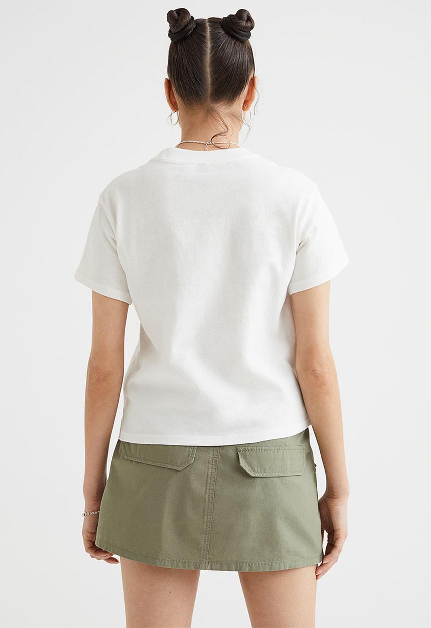 H&M - Printed T-shirt - white/cowboys