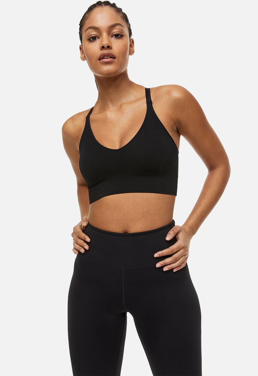 H&M - Medium support sports bra in drymove™ - black