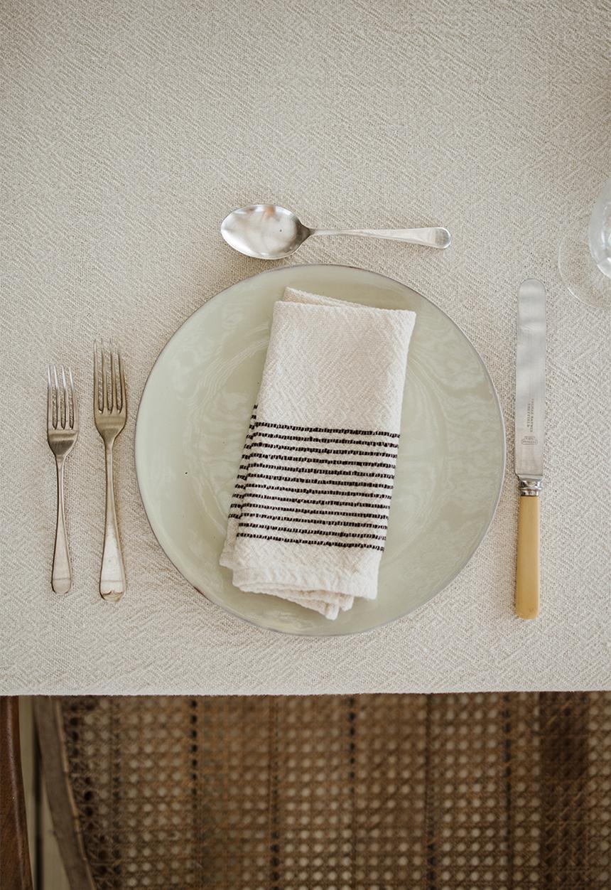 Ecru - Skaap napkin set of 2 - charcoal