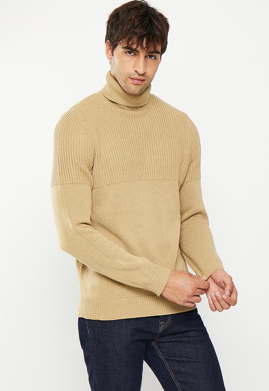Only & Sons - Onsal life reg 7 roll knit bf - khaki