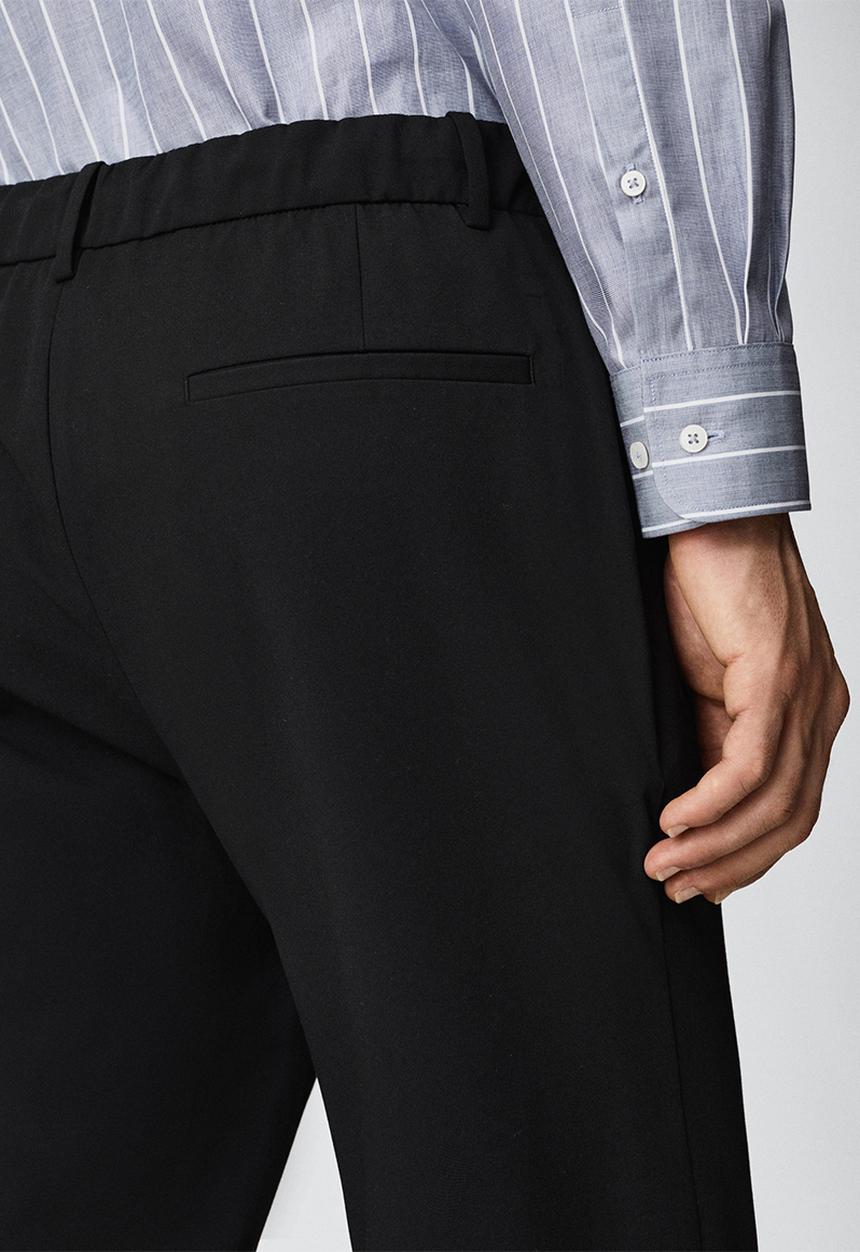 MANGO - Trousers bologna - black