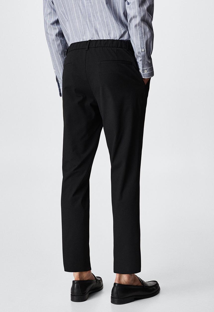 MANGO - Trousers bologna - black