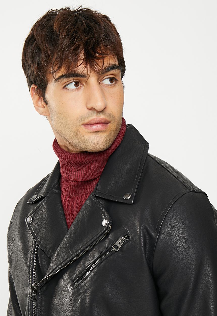 Only & Sons - Onssean pu biker otw - black